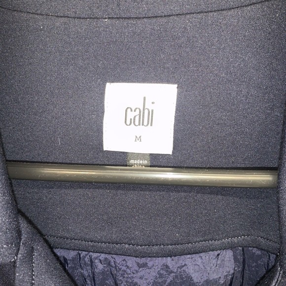 Womens Size M Cabi Chance Moto Jacket Navy EUC - Picture 4 of 7